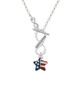 Mini USA Patriotic Star To Infinity Daughter Toggle Necklace