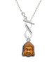 Resin Buddha Head in Frame To Infinity Grandma Toggle Necklace