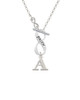 Large Initial - A - To Infinity Faith Toggle Necklace