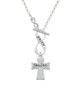 Faith Flat Cross To Infinity Faith Toggle Necklace