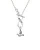 2-D Small Dove To Infinity Faith Toggle Necklace