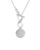Stainless Steel Disc To Infinity Friends Toggle Necklace