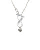 Mini Scroll Heart To Infinity Friends Toggle Necklace