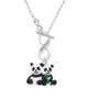 Resin Panda Bear Best Friends To Infinity Friends Toggle Necklace