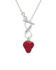 Large Enamel Strawberry To Infinity Friends Toggle Necklace