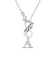 Large Initial - A - To Infinity God Gave Me You Toggle Necklace