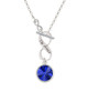 12mm Crystal Rivoli - Blue To Infinity Te Amo Toggle Necklace