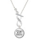 Domed Stronger Braver Smarter To Infinity Aunt Toggle Necklace