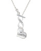 Large I Love You Heart To Infinity Aunt Toggle Necklace