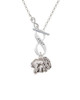 Loved Elephant with Baby To Infinity Aunt Toggle Necklace