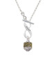 Two Tone Celtic Knot Band Two Tone Spinner To Infinity Aunt Toggle Necklace