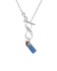 3-D Blue Baby Bottle To Infinity Aunt Toggle Necklace