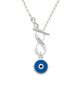 Blue Evil Eye Good Luck To Infinity Aunt Toggle Necklace