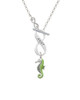 Green Seahorse To Infinity Aunt Toggle Necklace