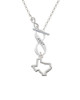 Texas Outline To Infinity Aunt Toggle Necklace