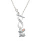 3-D Bunny To Infinity Niece Toggle Necklace