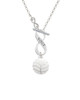 Large Volleyball To Infinity Niece Toggle Necklace