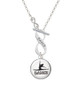 Domed Contemporary Dance Splits To Infinity Dance Toggle Necklace