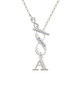 Large Initial - A - To Infinity Dance Toggle Necklace