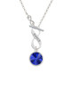 12mm Crystal Rivoli - Blue To Infinity Dance Toggle Necklace