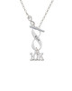 10K To Infinity Run Toggle Necklace