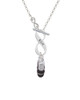 3-D Black Running Shoe To Infinity Run Toggle Necklace