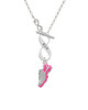 Hot Pink Running Shoe To Infinity Run Toggle Necklace