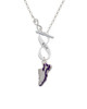 Purple Running Shoe To Infinity Run Toggle Necklace