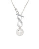 Cross Silhouette To Infinity Proverbs 3:5 Toggle Necklace