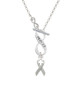 Ribbon with Cross Cutout To Infinity Proverbs 3:5 Toggle Necklace