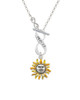 Enamel Sun To Infinity Proverbs 3:5 Toggle Necklace