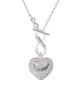 Faith Rocks on AB Crystal Heart To Infinity John 3:16 Toggle Necklace