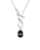 Black Easter Egg with Clear Crystal Band To Infinity John 3:16 Toggle Necklace