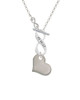Stainless Steel Heart To Infinity Psalm 46:10 Toggle Necklace