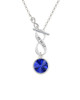 12mm Crystal Rivoli - Blue To Infinity Psalm 46:10 Toggle Necklace