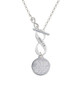 Stainless Steel Disc Stronger Braver Smarter To Infinity Joshua 1:9 Toggle Necklace