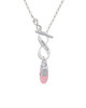 3-D Pink Running Shoe To Infinity Joshua 1:9 Toggle Necklace