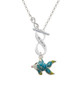 Blue Tropical Fish with Yellow Fins To Infinity Psalm 139:14 Toggle Necklace