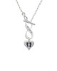 Small Heart with Baby Feet To Infinity Psalm 139:14 Toggle Necklace