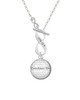 Domed Corinthians 13:4 To Infinity 1 Corinthians 13:4 Toggle Necklace