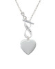 Heart Locket To Infinity 1 Corinthians 13:4 Toggle Necklace