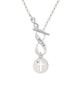 Cross Silhouette To Infinity Matthew 5:4 Toggle Necklace