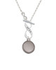 Stainless Steel Disc with Border To Infinity Matthew 5:4 Toggle Necklace