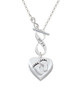 Baby Feet Heart Locket To Infinity Matthew 5:4 Toggle Necklace