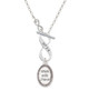 Walk with Jesus Oval To Infinity Matthew 5:4 Toggle Necklace