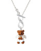 Resin Angel Bear To Infinity Matthew 5:4 Toggle Necklace