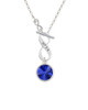 12mm Crystal Rivoli - Blue To Infinity Matthew 5:4 Toggle Necklace