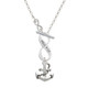 Antiqued Anchor To Infinity Philippians 4:13 Toggle Necklace