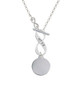 Stainless Steel Disc To Infinity Matthew 5:8 Toggle Necklace
