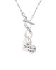 Large True Love Waits Heart To Infinity Matthew 5:8 Toggle Necklace